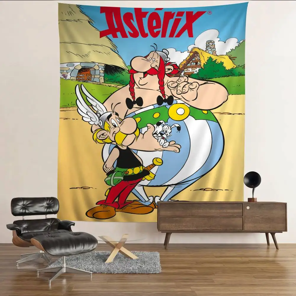 Tapiz de Anime Clásico de Asterix, Impresión Artística, Tapiz Japonés para Pared, Decoración del Hogar
