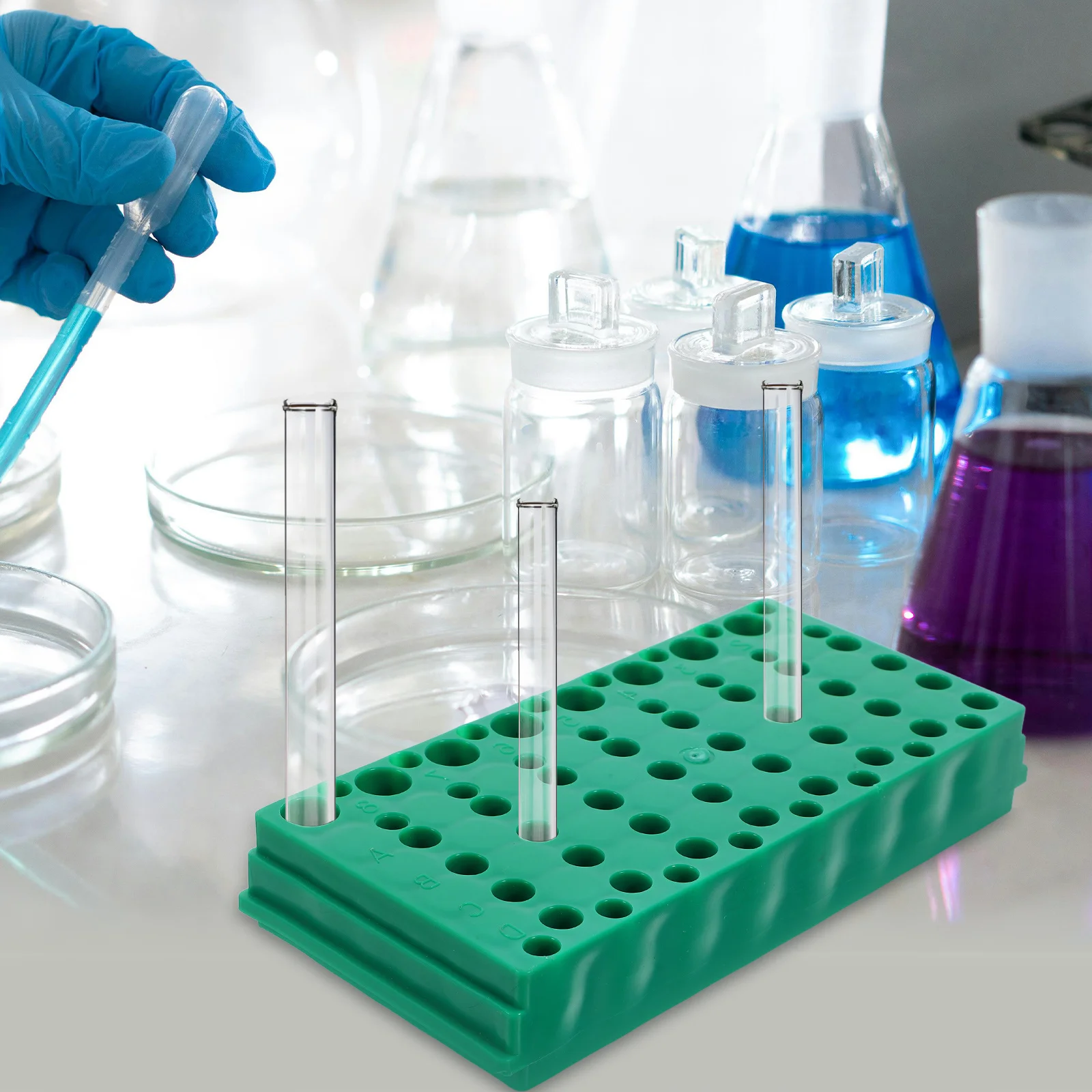 

Tube Rack Multipurpose Storage for 0.5ml 1.5ml 2ml Tubes Laboratory Test Tube Organizer Holder Test Tubes Stand