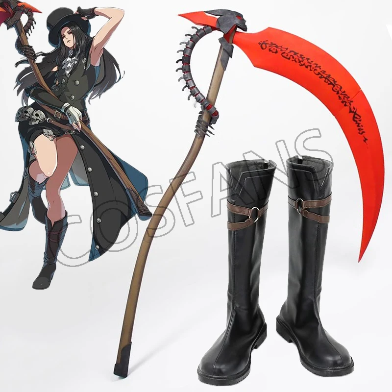 Guilty Gear Testament TE Cosplay Weapon Sickle Reaping Hook Prop for Halloween Christmas Party COS Show Gift Accessory 152CM