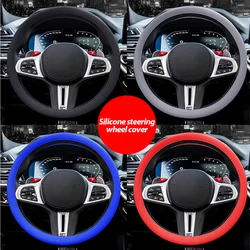 Universal Steering Wheel Cover Car Steering Wheel Handle Cover Anti-skid Wear-resistant All-season Silicone Steering Wheel