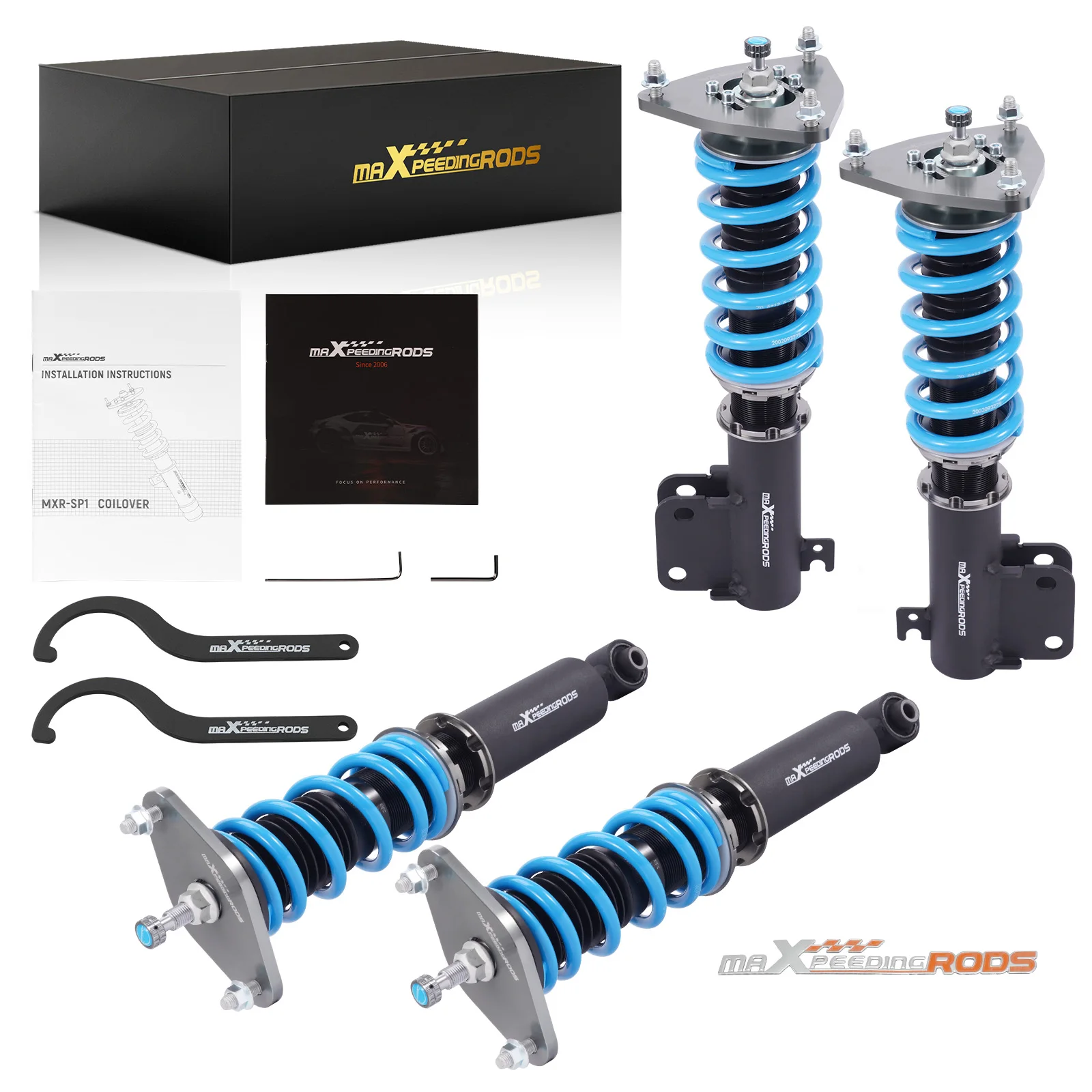 

Комплект регулируемых койловеров MaXpeedingrods с 24 уровнями демпфирования для занижения подвески Subaru Forester SJ 2014-2018