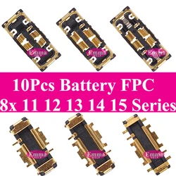 10pcs Battery FPC Connector Flex Cable For iPhone 14 15 Plus 13 12 11 Pro Max 7 6S X XR 8 Plus Clip Plug