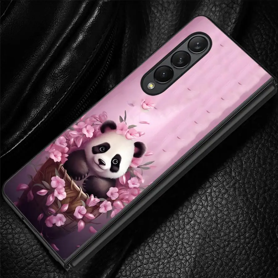 Panda Sitting In A Basket Case for Samsung Galaxy Z Fold 8 Ultra ZFold5 ZFold4 ZFold7 ZFold3 Z Fold 7 6 5 4 3 ZFold6 Phone Cover