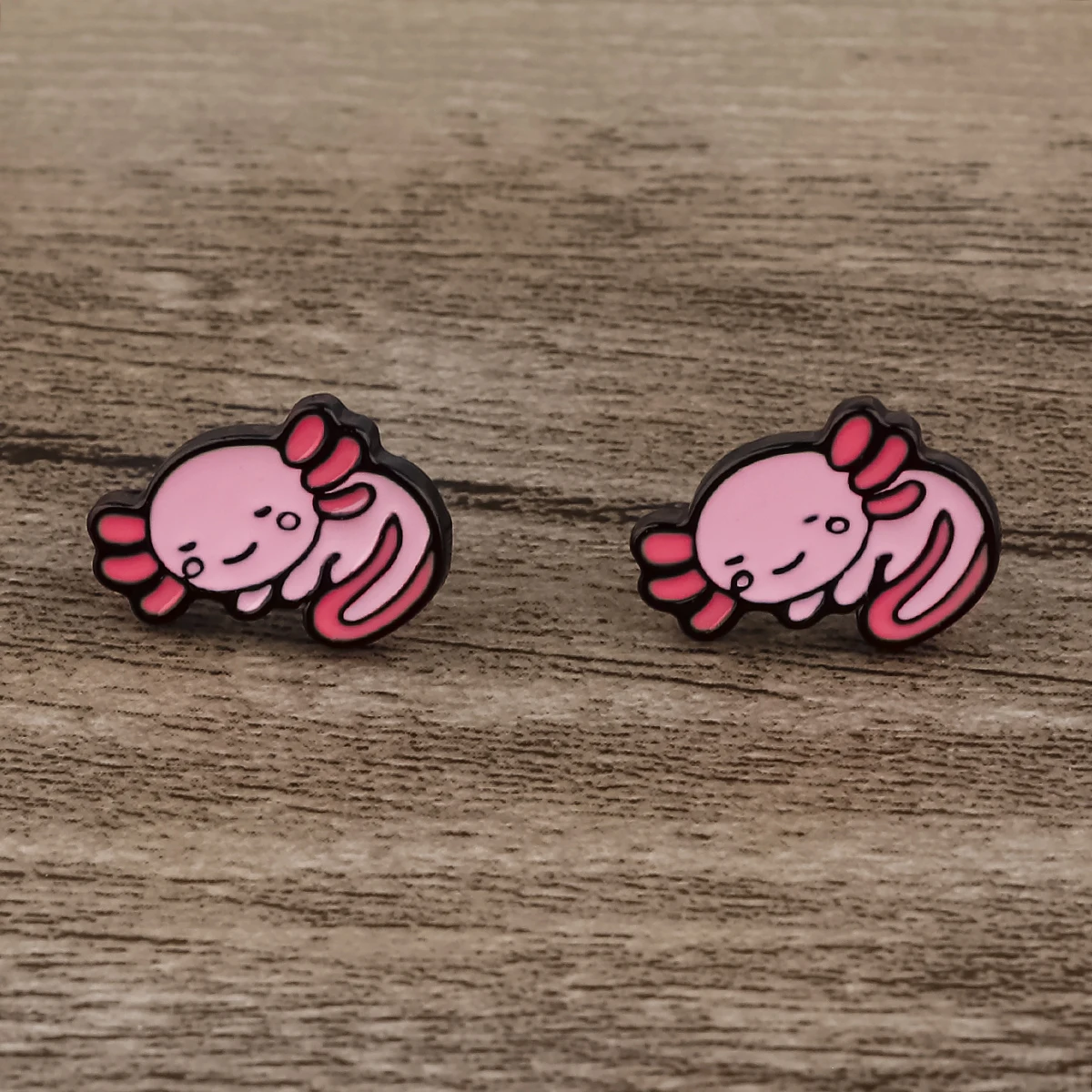 BG2319 Cute Axolotl Fashion Stainless Steel Earrings Stud Earring For Women Cartoon Earring Piercing Jewelry