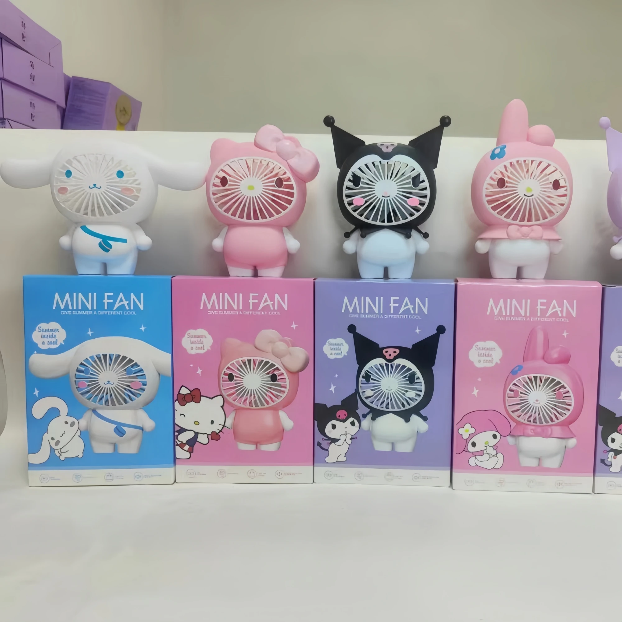 

Sanrio маленький вентилятор Hello Kitty USB перезаряжаемый портативный вентилятор мультфильм Kuromi Melody милый Настольный ручной летний маленький веер подарок