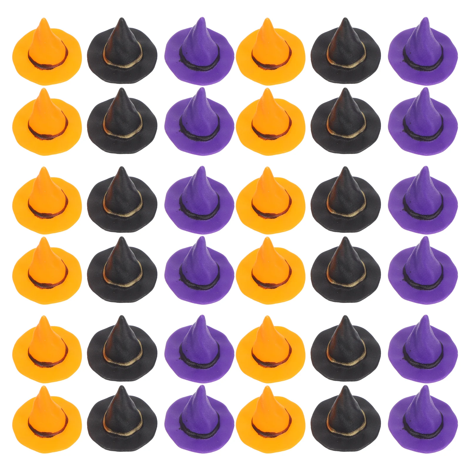 

36 Pcs Small Witch Hats for Crafts Halloween Decoration Mini Biscuit Decorations