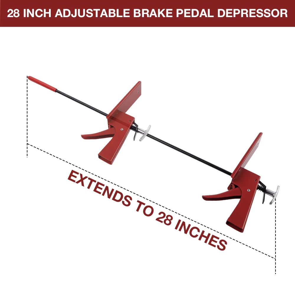 أداة ضبط دواسة الفرامل قابلة للتعديل 28 بوصة لفحص المركبات، دواسة للفرامل ودواسة الوقود ودواسة الدبرياج في السيارة، أدوات مساعدة لإصلاح السيارات #4