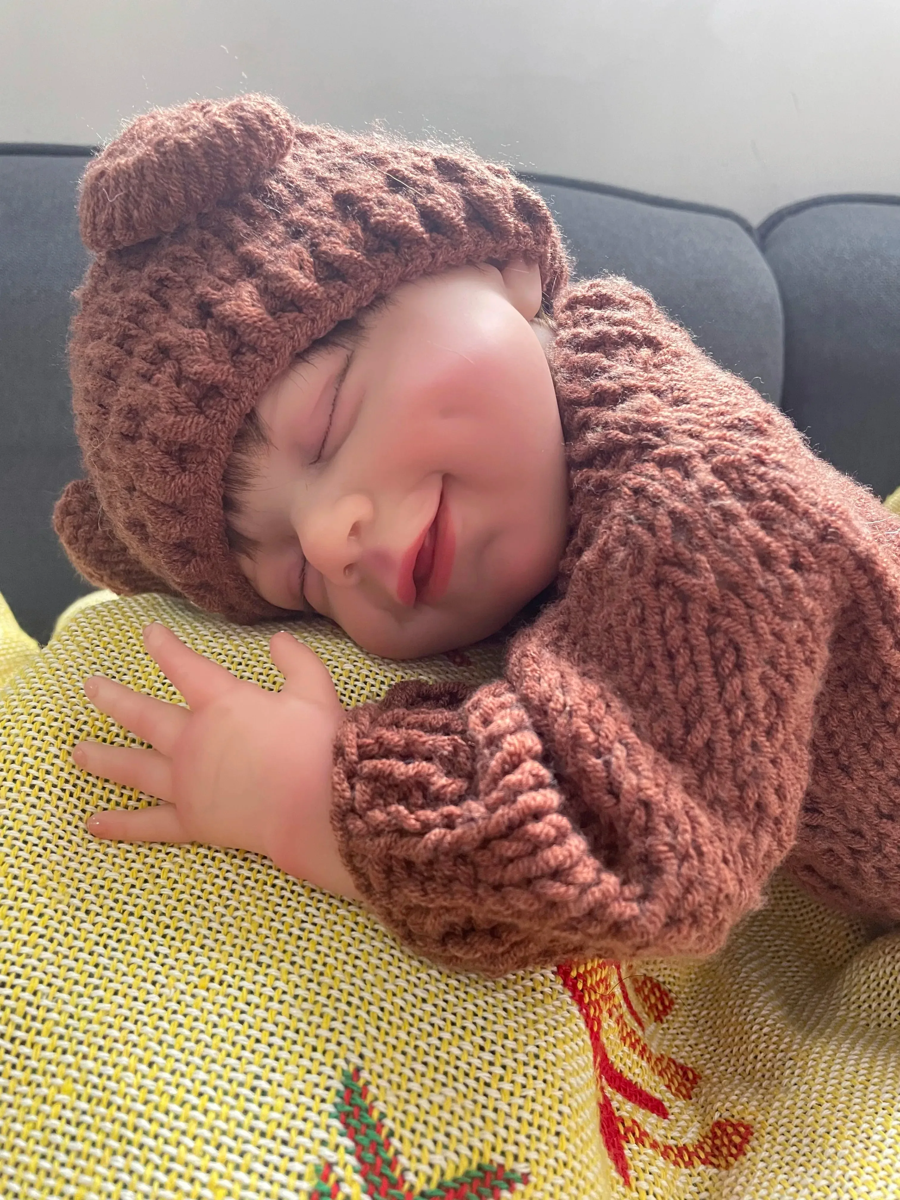 Beurre reborn d'avril pour bébé, corps entièrement en vinyle, corps de gril doux, assemblage de peau 3D, veines visibles, beurre fait à la main de haute qualité, 48cm