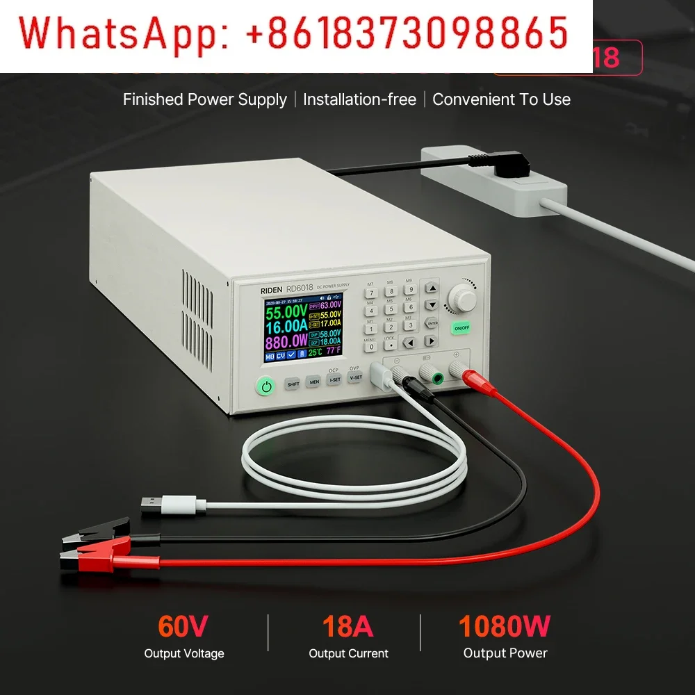 RD6018 Set completo 60V 18A AC a DC controllo digitale carica batteria Regolatore di alimentazione da banco da laboratorio regolabile 1080W