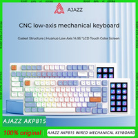 Ajazz Akp815 Wired Mechanical Keyboard Rgb Light 81 Keys Touch Screen Visual Programming Custom Driver Peripherals Game Office ﻿