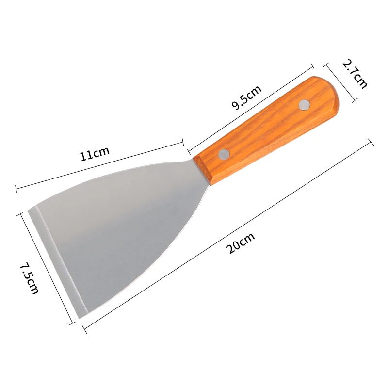 1/2 قطعة مكشطة من الفولاذ المقاوم للصدأ طراز ثلاثي الأبعاد، سكين تنظيف، سكين معجون، مكشطة، لتنظيف منصة الطابعة ثلاثية الأبعاد #4