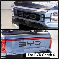Para BYD Shark 6 Pickup con volante a la derecha, emblema de guerrero negro, emblema delantero de coche, insignia trasera, pegatinas, accesorios de decoración