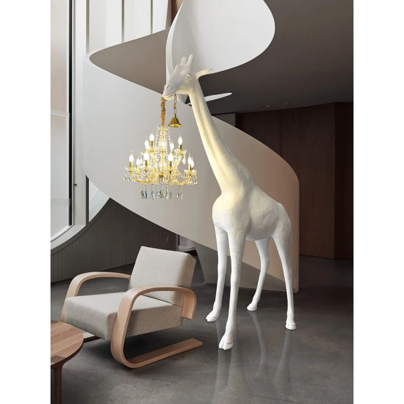 

Nordic Animal Sculpture Giraffe Floor Lamp Creative Designer Exhibition Hall Hotel Lobby Sales Office Decoration Floor Lamp