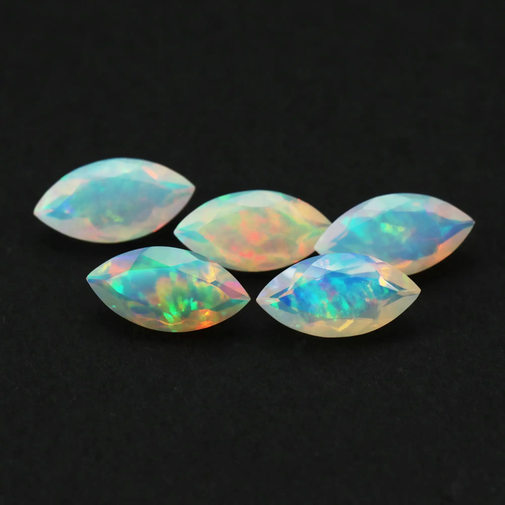 5x10MM Marquise Cut Natural Africa Opal October Birthstone Faceted Gemstone Mood Color Change Stone DIY Jewelry Supplies 4160036