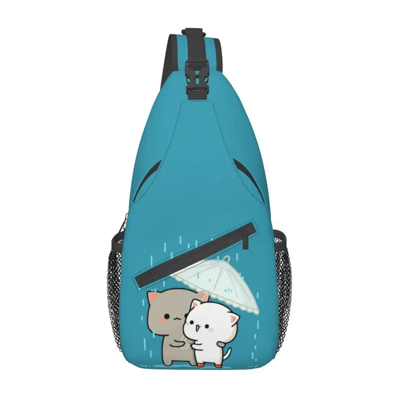 Mochila informal Mochi Cat Peach y Goma para hombre, bandolera de hombro para ciclismo, Camping