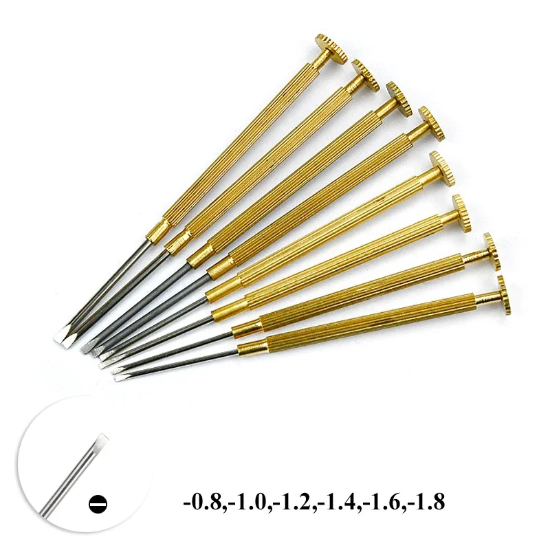 Metal Slotted Screwdriver for Rolex Watch Repair Tools Removal Install Screws Set Watchmaker 0.8mm 1.0mm 1.2mm 1.4mm 1.6mm 1.8mm