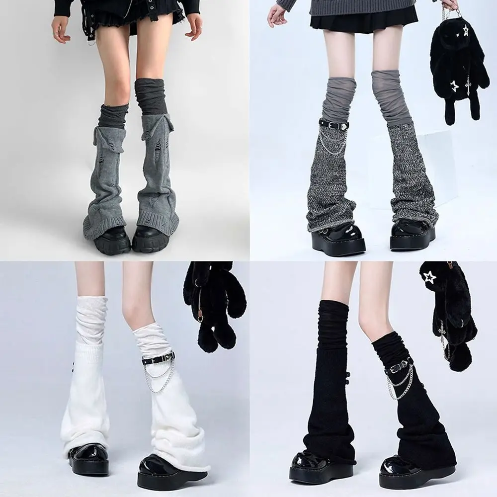 

New Long Length Lace Leg Warmer Lace Trim Flare Design Y2k Socks Keep Warm Foot Warmer Spicy Girl Fashion