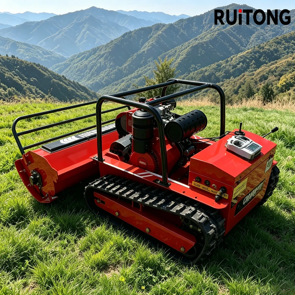 Tracked Remote Controlled Lawnmower Suitable For Trimming Weeds And Shrubs For Home Use Self Propelled Lawnmower