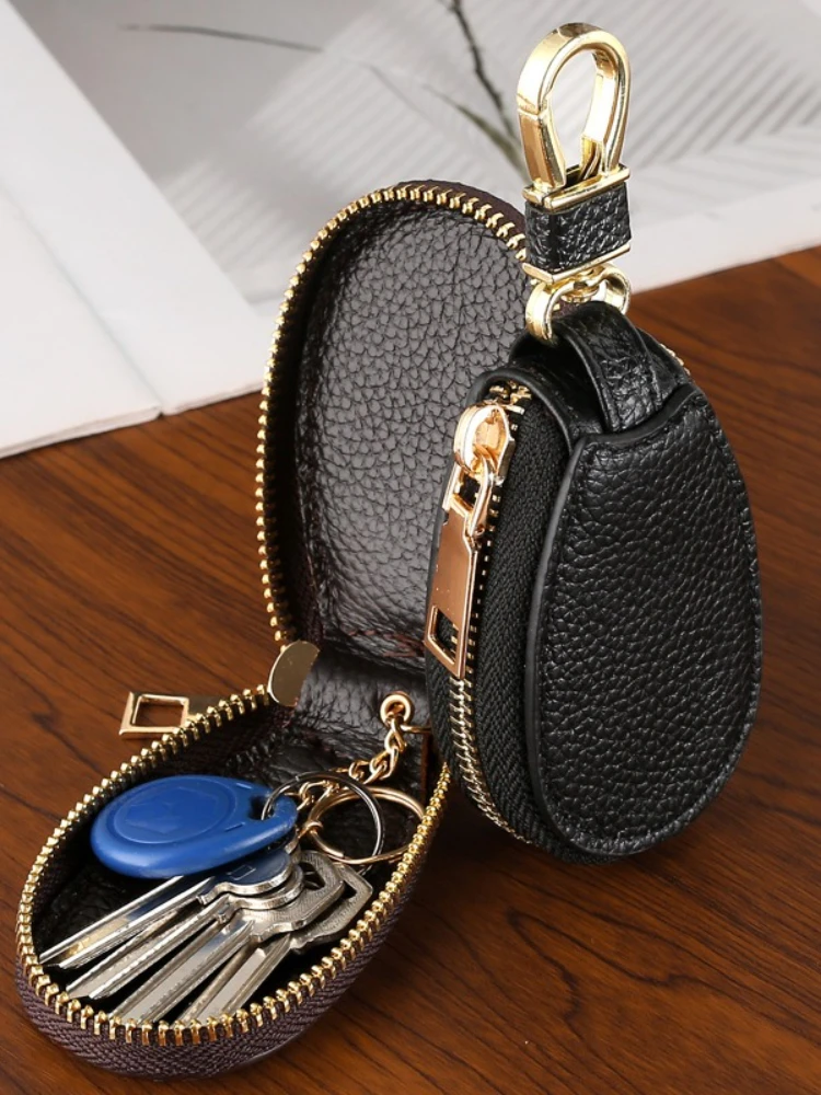Retro-Schlüsselmappe, Mini-Leder-Geldbörse, Modeaccessoires, Reißverschluss, kleine Tasche, Kopfhörertasche für Damen und Herren – Detail 10