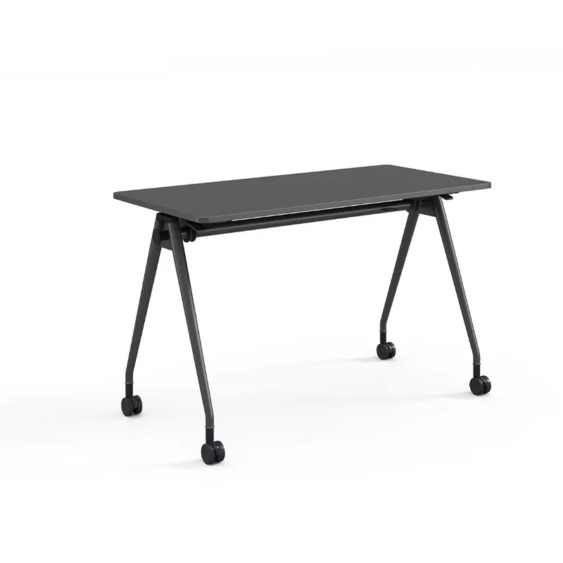 Multifunctional mobile conference table trapezoidal panel single office negotiation table learning folding training table