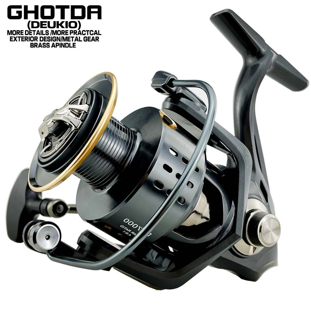 

Surfcasting Reel Drag 15kg Sea Spinning Fishing Reel Metal Saltwater Carp Fishing 5.2:1 / 4.9:1 Spool Coil Catfish Fish Wheels