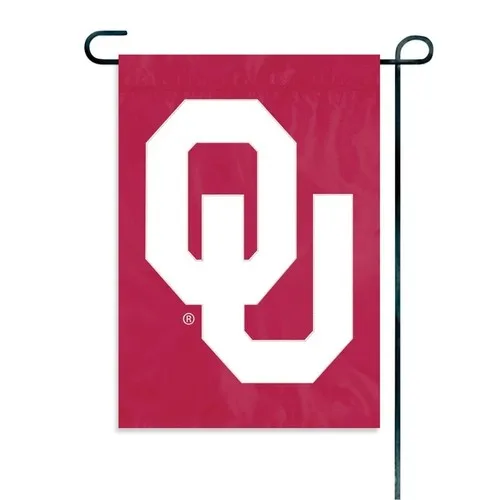 علم Oklahoma Sooners مقاس 15 بوصة × 10.5 بوصة من النايلون الثقيل الفاخر لنافذة الحديقة الصغيرة YYC