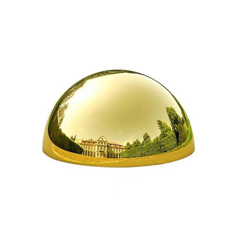 Rvs Ballen Semi-Sferische Titanium Halfbolvormige Spiegel Licht Metalen Decoratieve Sferische Hoofd Een Molding Halfrond