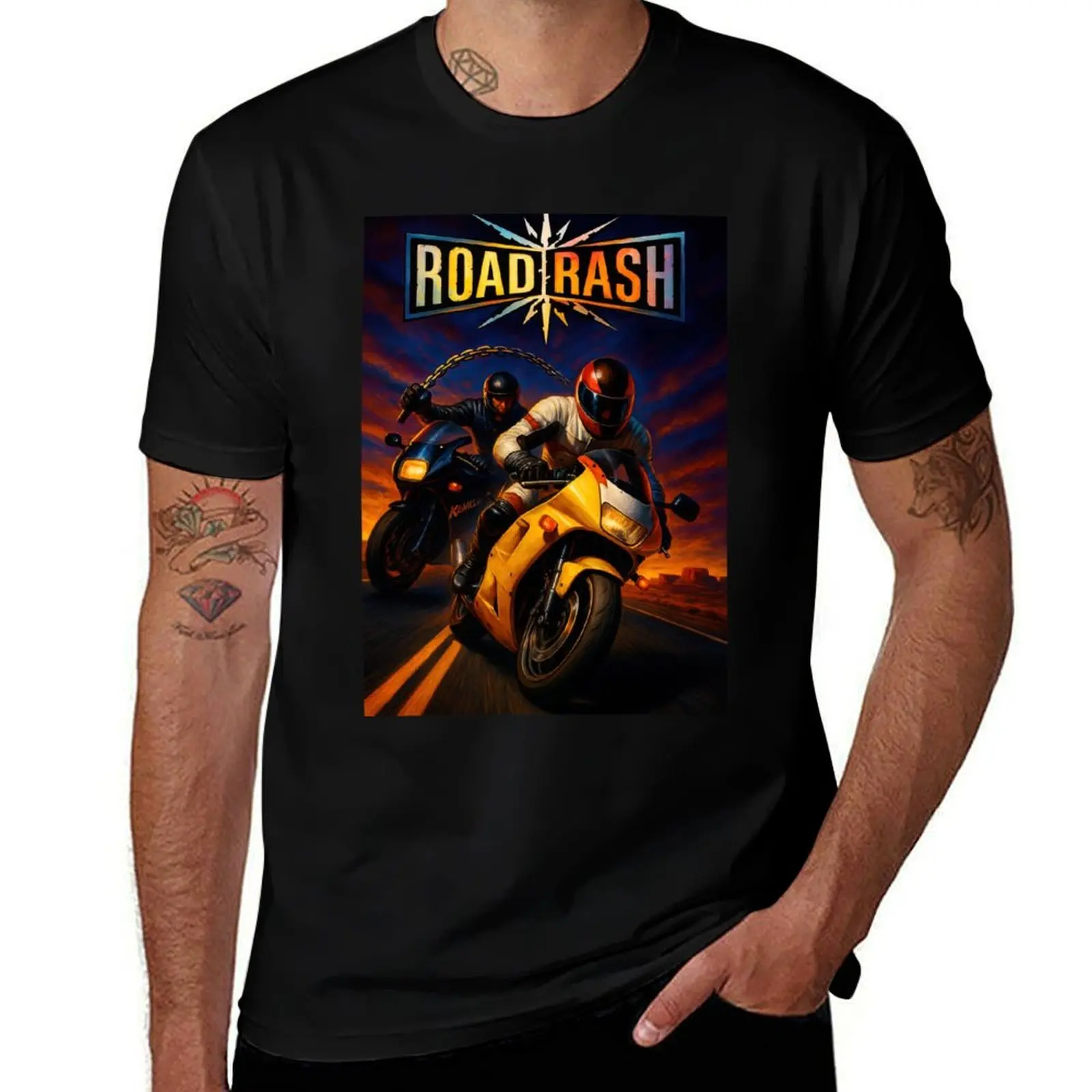 

Road Rash Game Art HD T-Shirt summer top quick drying new edition black t-shirts for men
