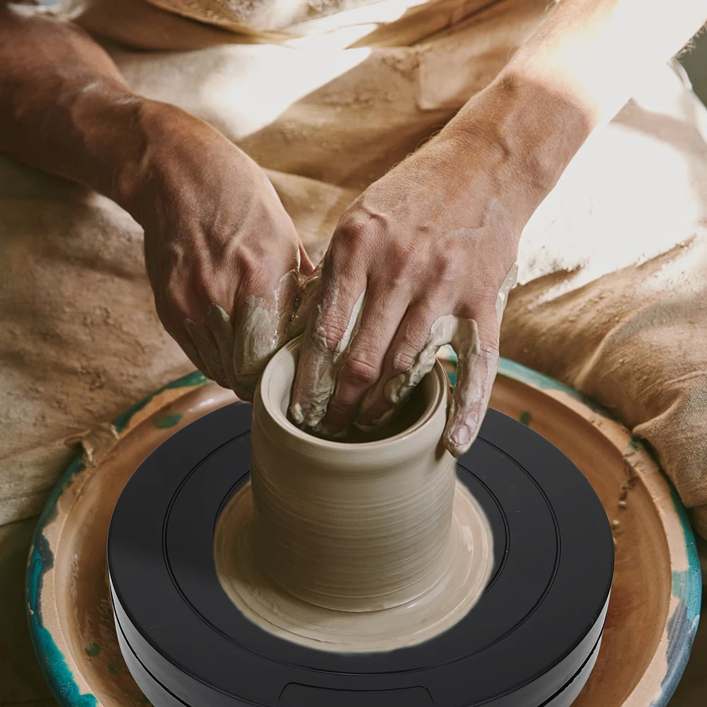 Plato giratorio de arcilla de 11,2 cm, herramienta de escultura de rueda de cerámica de doble cara, Base giratoria de plástico de 360 grados para pastel, 2 uds.