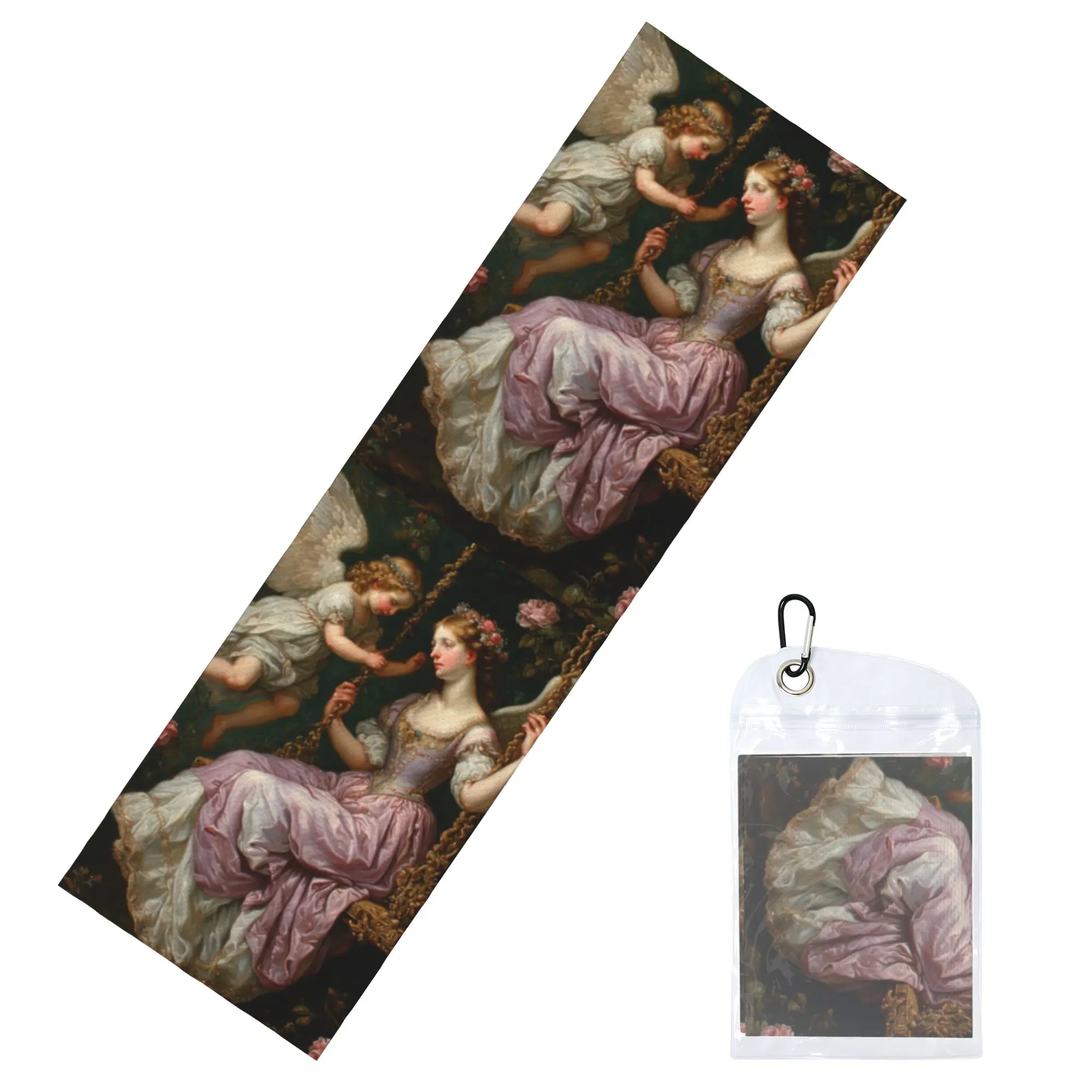 Cold Exercise Towel Victorian Angel Flowers Beach Sports Yoga Towel Swimming Camping Towel Refreshing Sports Scarf Face Towels