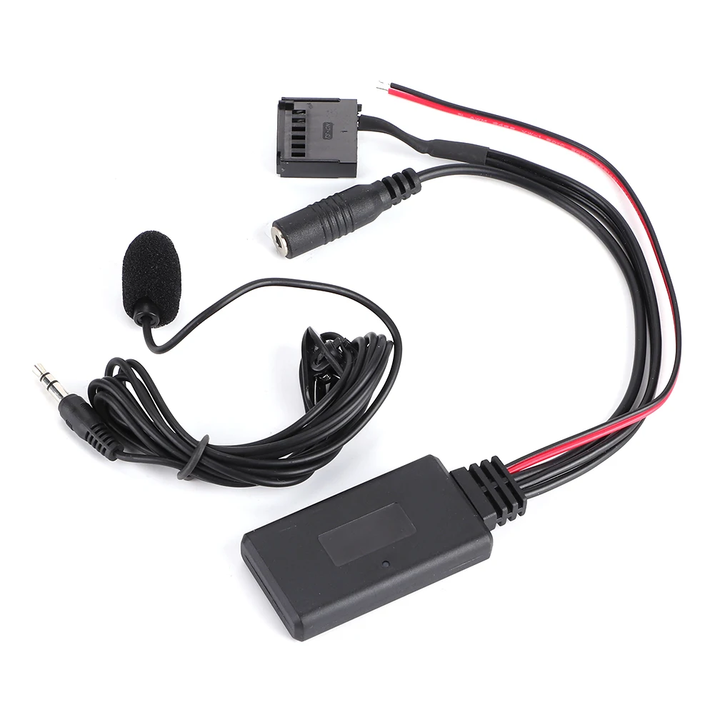 Car Bluetooth Audio Adapter for Ford 6000CD for Focus Mondeo C-Max Fiesta Fusion Galaxy Transit AUX IN Cable with Microphone Kit