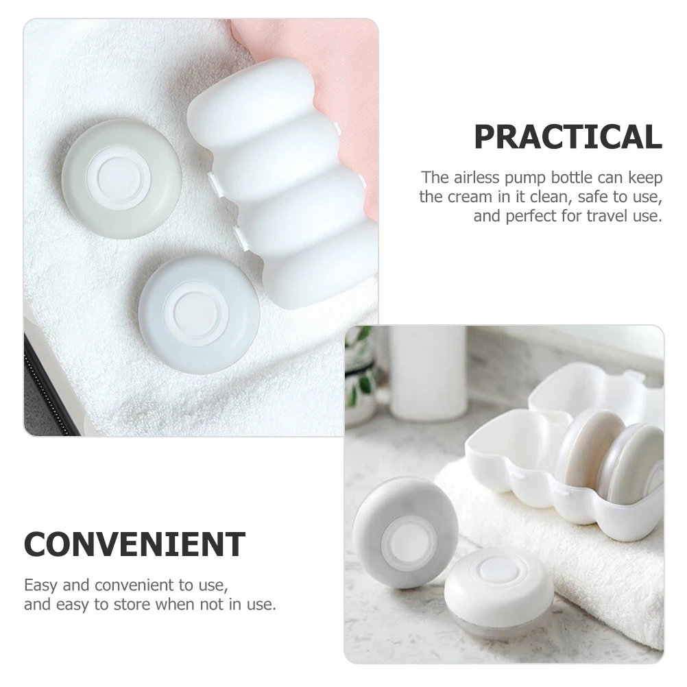 

1 set 1 Set Of Portable Lotion Pump Bottle Refillable Soap Dispenser Travel Shampoo Press Jar Lightweight Sturdy Airless Cream