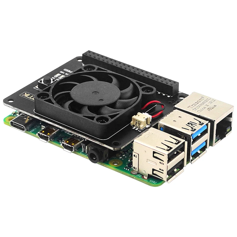 Argon FAN HAT for Raspberry Pi 4B 3B+ 3B Temperature Control Fan with Function Power Button support Argon NEO Case for Pi 4B