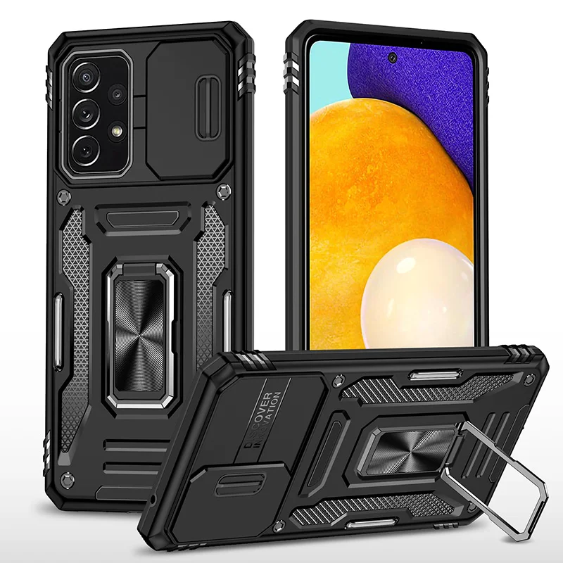 For Samsung Galaxy A52 A 52 S Case Magnetic Car Holder Ring Stand Shockproof Armor Phone Cases For Sumsung A52S A 52S Back Cover