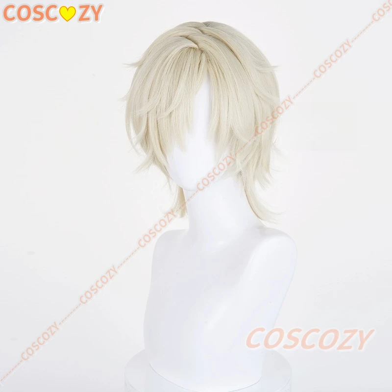 Identity V Grave Keeper Cosplay Wig Nether Pact Andrew Kreiss Short Blonde Hair Heat Resistant Wigs For Men Women Party Carnival