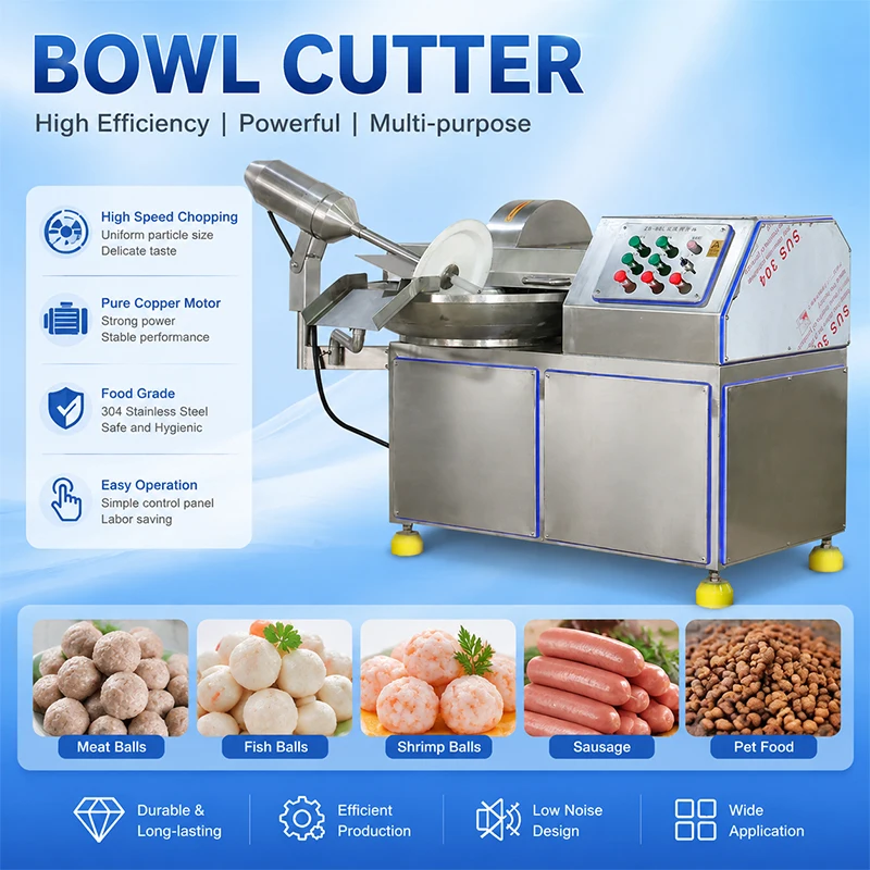 customized vacuum bowl cutter meat mixer stainless steel emulsifying machine for sausage ham meat emulsion processing