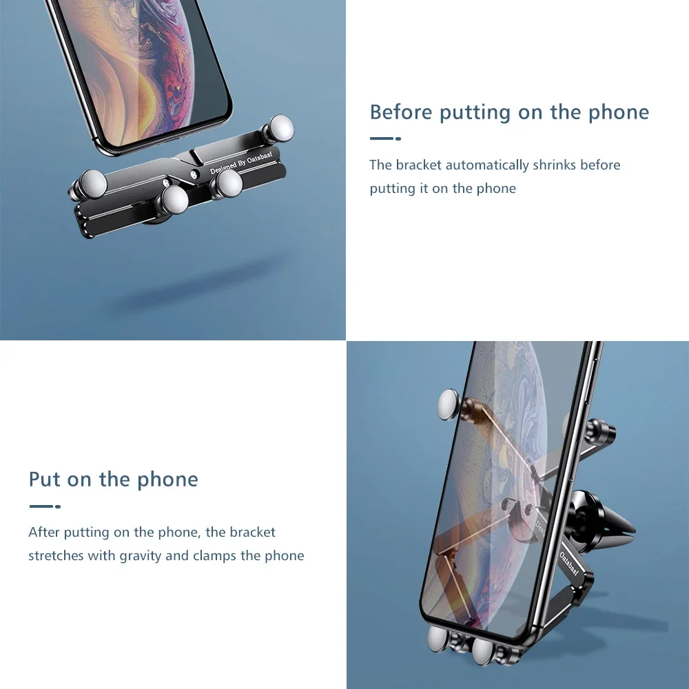 Oatsbasf uchwyt samochodowy do telefonu GPS uchwyt na klips do telefonu iPhone 13 12 Pro Max Xiaomi Redmi Samsung