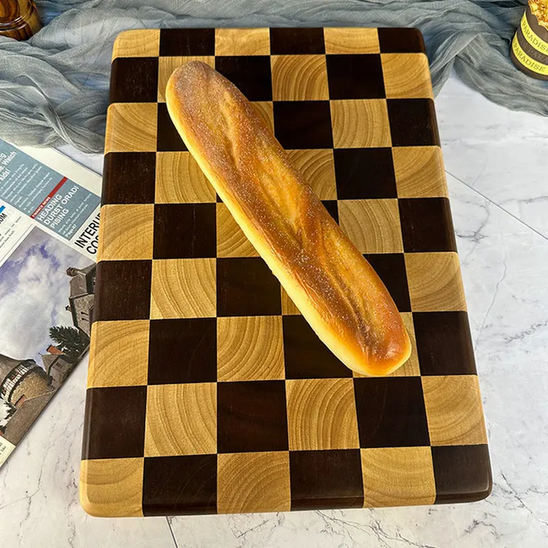 Double sided cutting board black walnut splicing Solid wood kitchen accessories,Damp-proof thicken kitchen tools