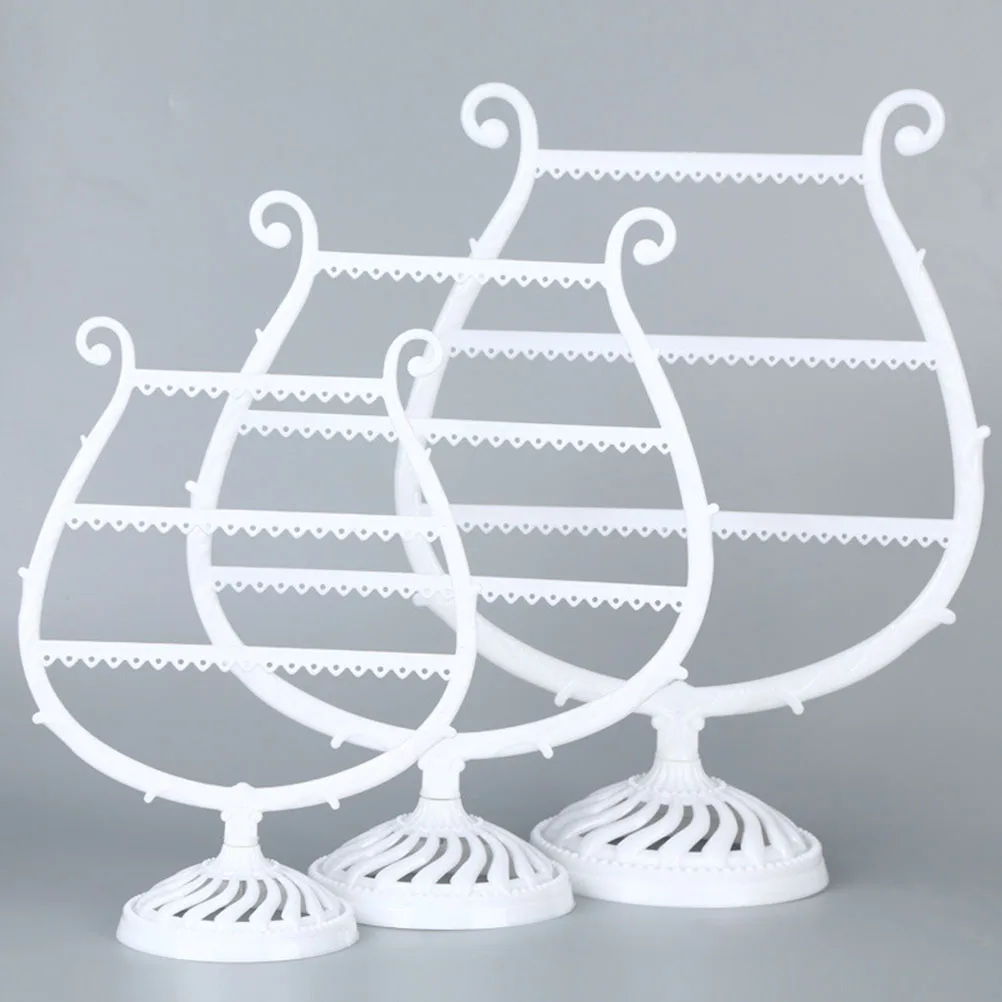 

2pcs Harp Shaped Earring Rack PP Material Jewelry Display Stand Bracelet Support Storage Organizer Home Decor
