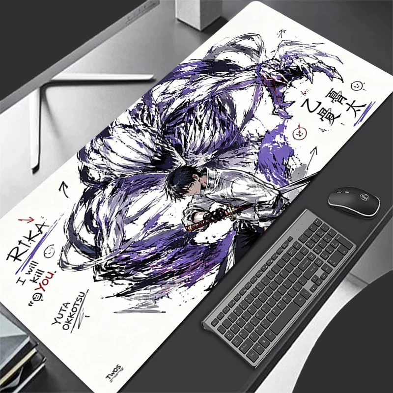 Cool E-sports Mouse Pad Professional Gamer Keyboard Mat J-jujutsu Kaisen Anime Desk Mat Non Slip Gaming Mousepad Large Carpet