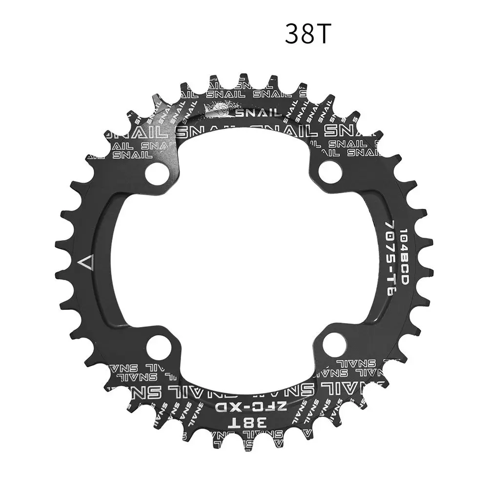 104BCD Bicycle Chainwheel 32T 34T 36T 38T Wide and Narrow Teeth Single Chainring Round Disc Aluminum Alloy Chain Ring