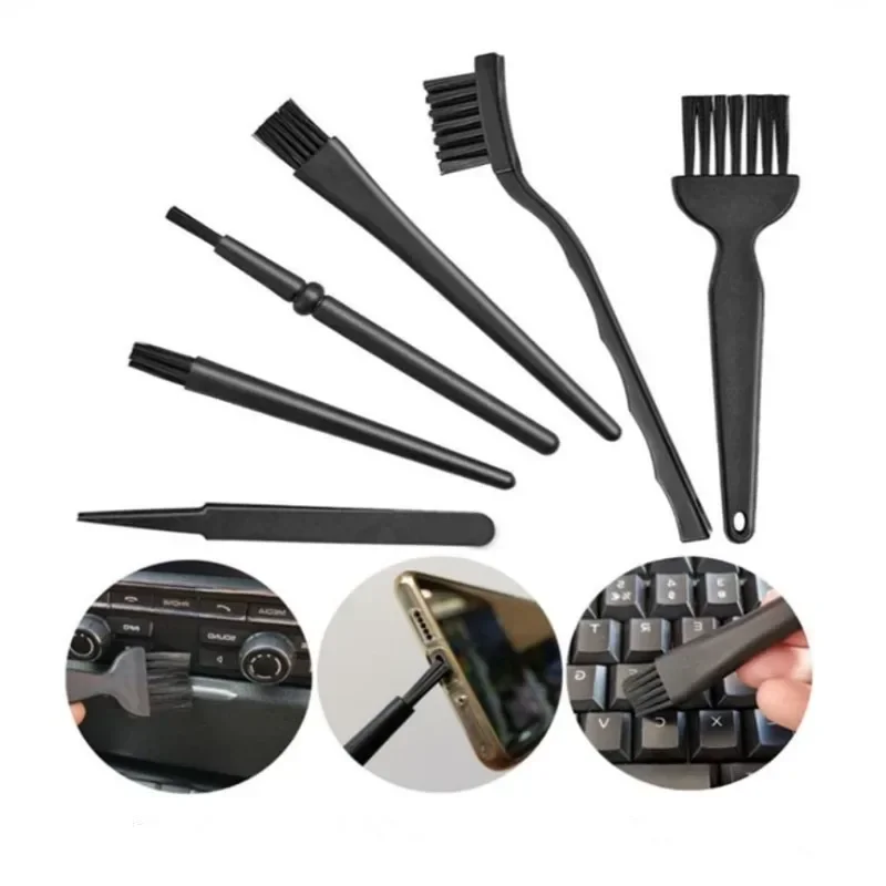 Kit de limpeza profissional do teclado do portátil, escova antiestática portátil para telefone, tablet, PCB, reparo de Bga, 6 em 1