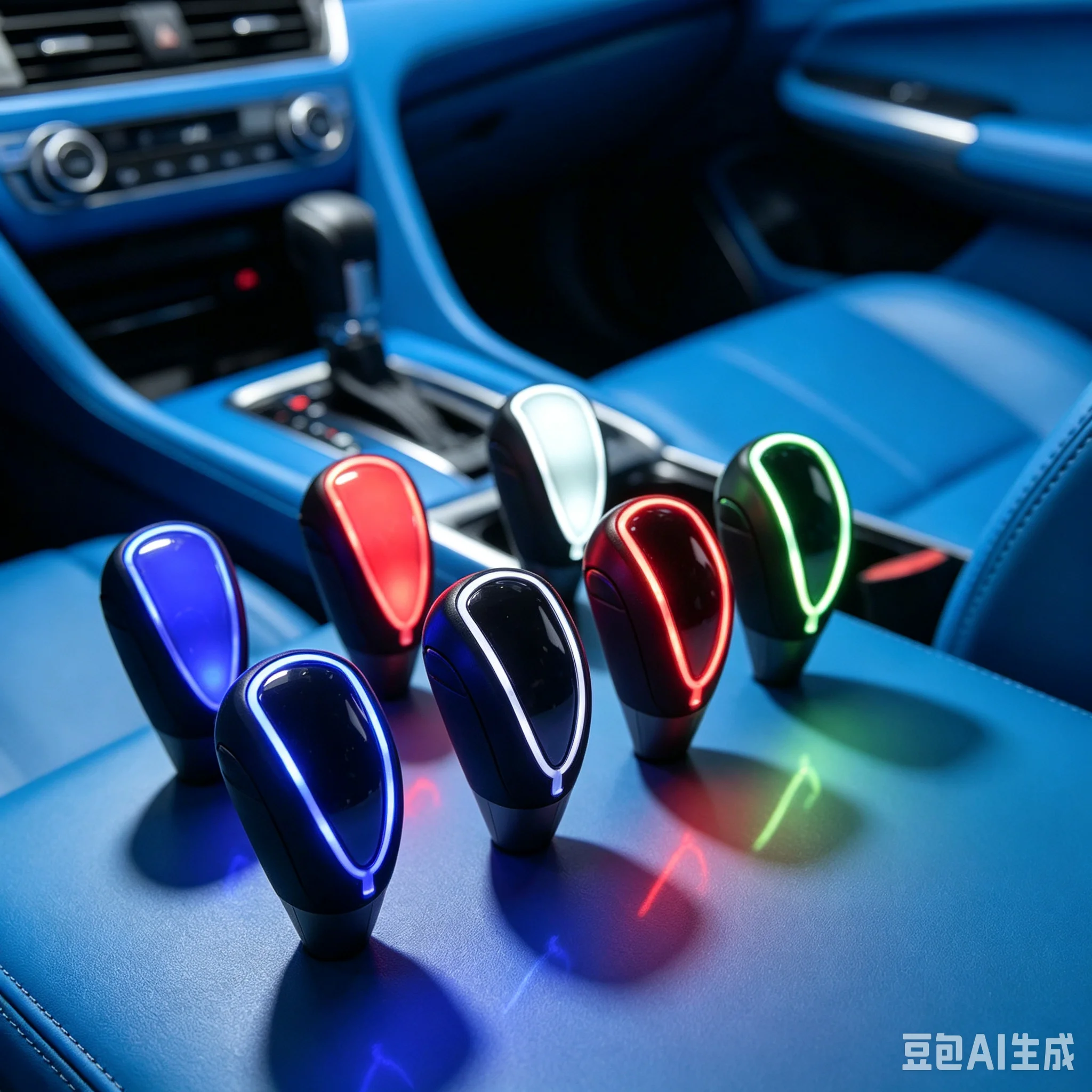 7 colors changes Activated Gear Shift Knob Car LED Gear Handball Knob Light Cigarette Lighter Charger Fit For Honda Toyota