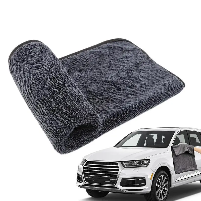 

75g Microfiber Car Wash Towel Thickened Drying Cloth Washing Rags Plush Pigtail Double-sided Water Absorbing Towel For Cars