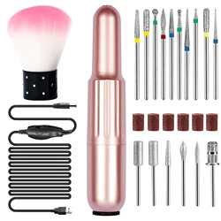 Professional Nail Drill Machine Electric Manicure Milling Cutter Set Nail Files Drill Bits Gel Polish Remover Dead Skin Tools