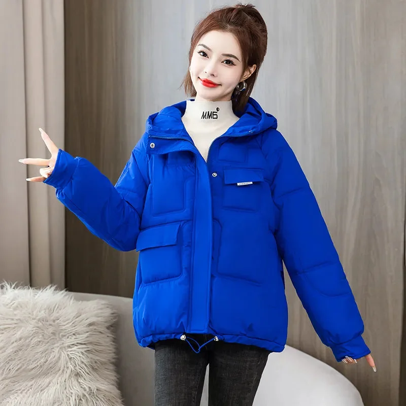 Autumn Winter Women Cotton Coat Korean Loose Cotton Padded Jacket Female Short Warm Thicken Parkas Coat 2024 New Women Outwear