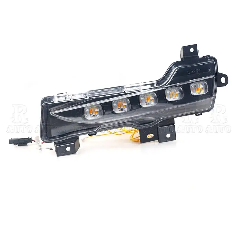 Car Front Bumper 2Pcs LED Daylight Fog Lamp Turn Signal Light DRL Daytime Running Light For Tesla Model 3 2017-2019 2020 2021 view 3