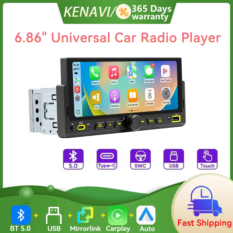 kenavi-1din-628''-autoradio-universale-con-carplay-wireless-e-android-auto-schermo-touch-ips-radio-am-fm-rds-stereo-mp5-lettore-multimediale-gps
