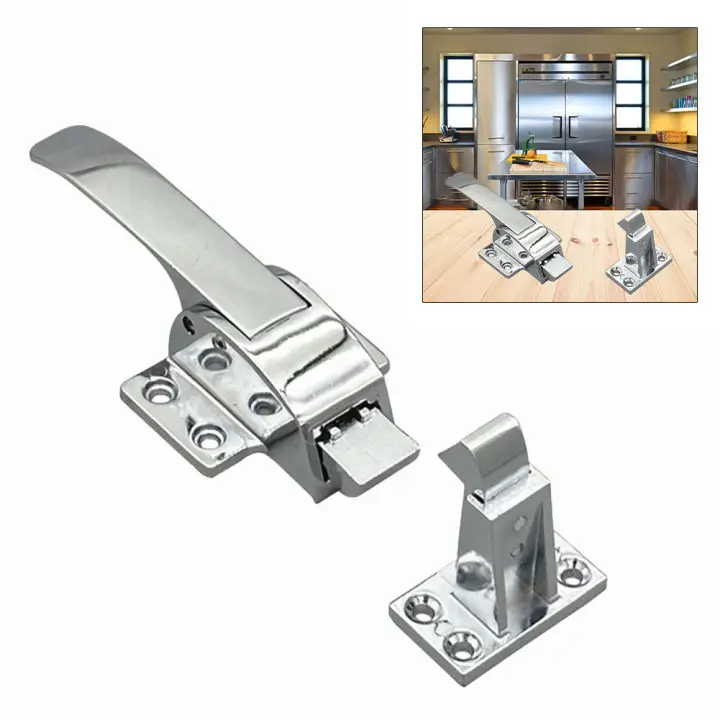 1pc Freezer Latch Handle Cold Storage Door Lock Adjustable Latch Freezer Cooler Grip Ovens Refrigerators Replacement Parts