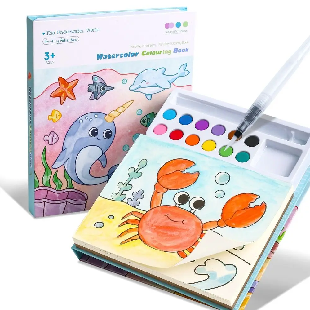 Creative Gouache Graffiti Picture Book Gouache Art 24 Pages Blank Doodle Book Set DIY Watercolor Paper Graffiti Picture Book